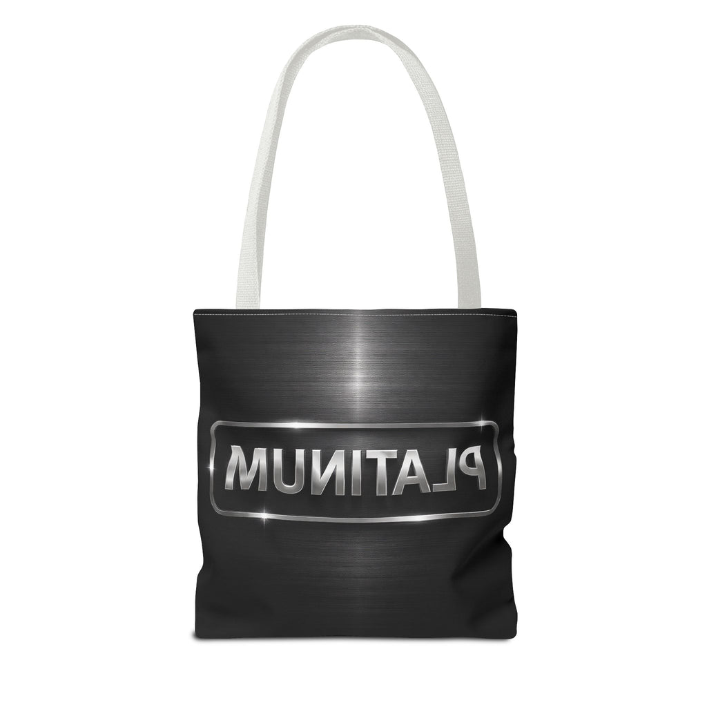 PLATINUM Tote Bag – Minimal Black Premium Statement Bag