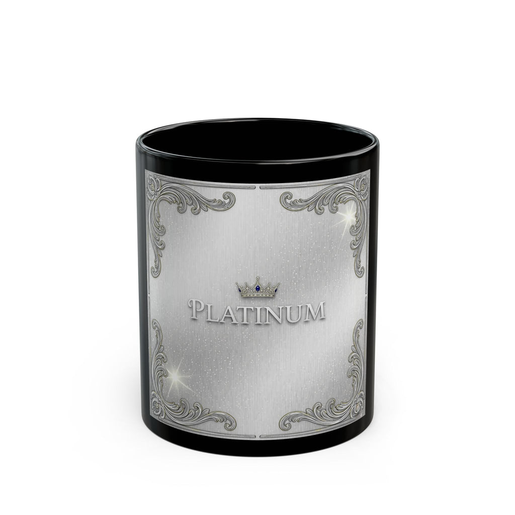 Refined Platinum Black Mug — "Simple. Polished. Platinum." (11oz & 15oz)