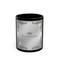 Refined Platinum Black Mug — "Simple. Polished. Platinum." (11oz & 15oz)