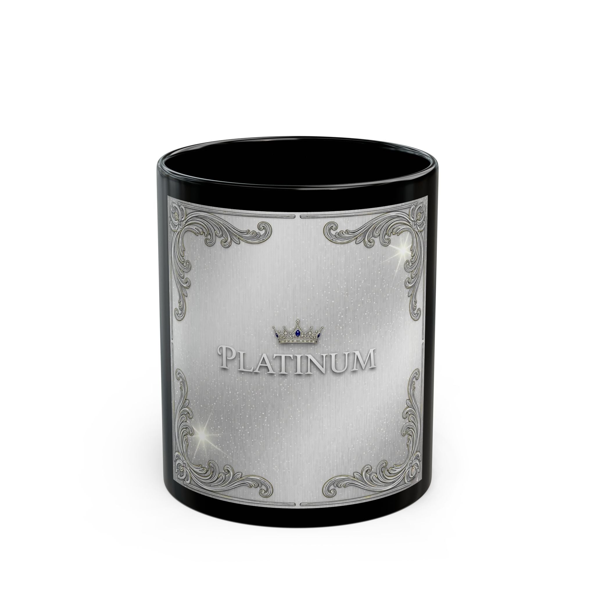 Refined Platinum Black Mug — "Simple. Polished. Platinum." (11oz & 15oz)