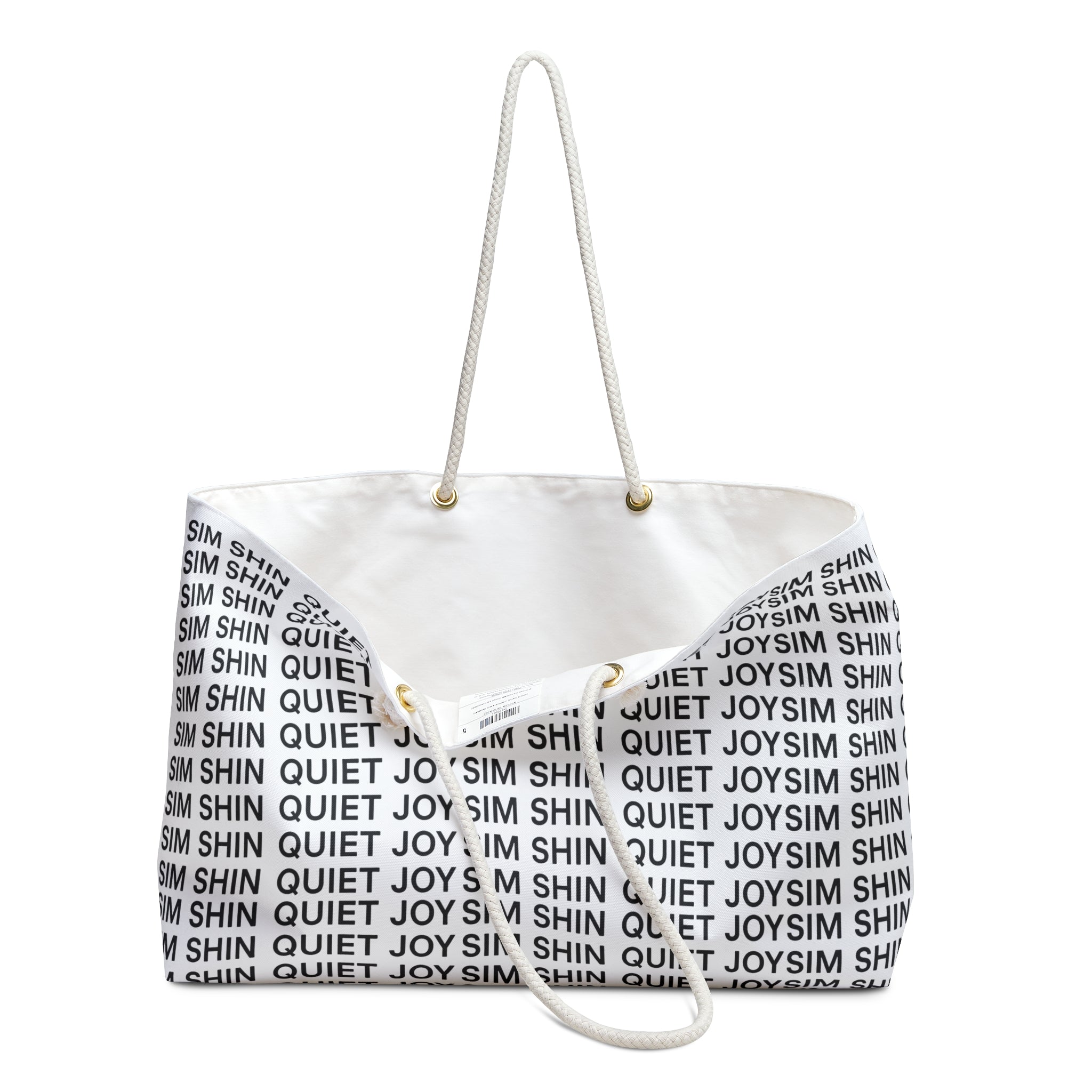 Minimal Text Tote Bag – Lightweight Everyday Canvas Bag