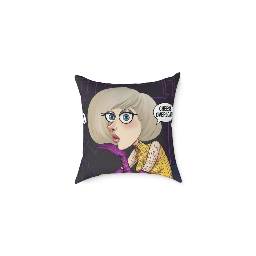 Pop Art 'CHEESE OVERLOAD' Square Decorative Pillow