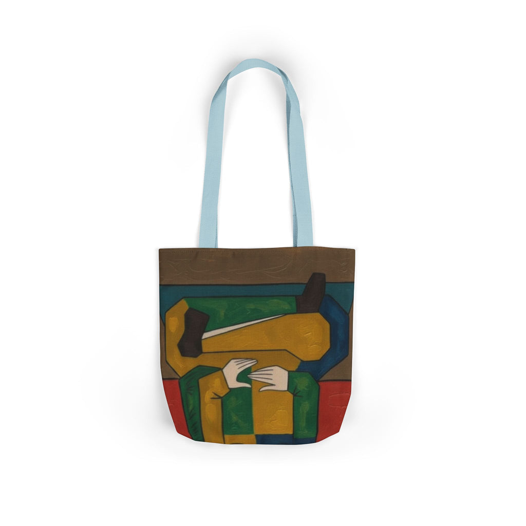 Parisian Café Canvas Tote — Illustrated City Street Market Bag