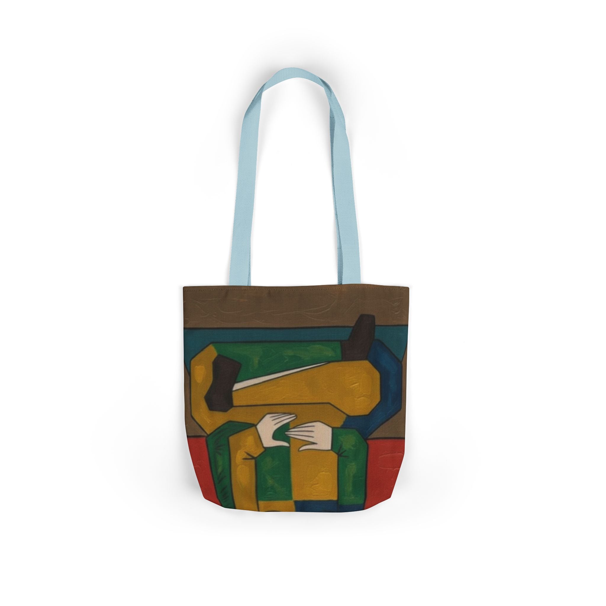 Parisian Café Canvas Tote — Illustrated City Street Market Bag