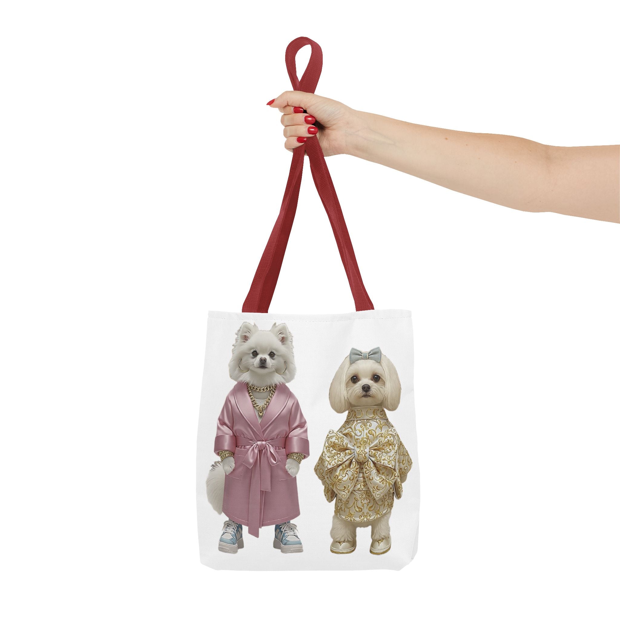 Designer Dog Tote Bag – Chic Dressed-Up Dogs Fashion Shoulder Bag