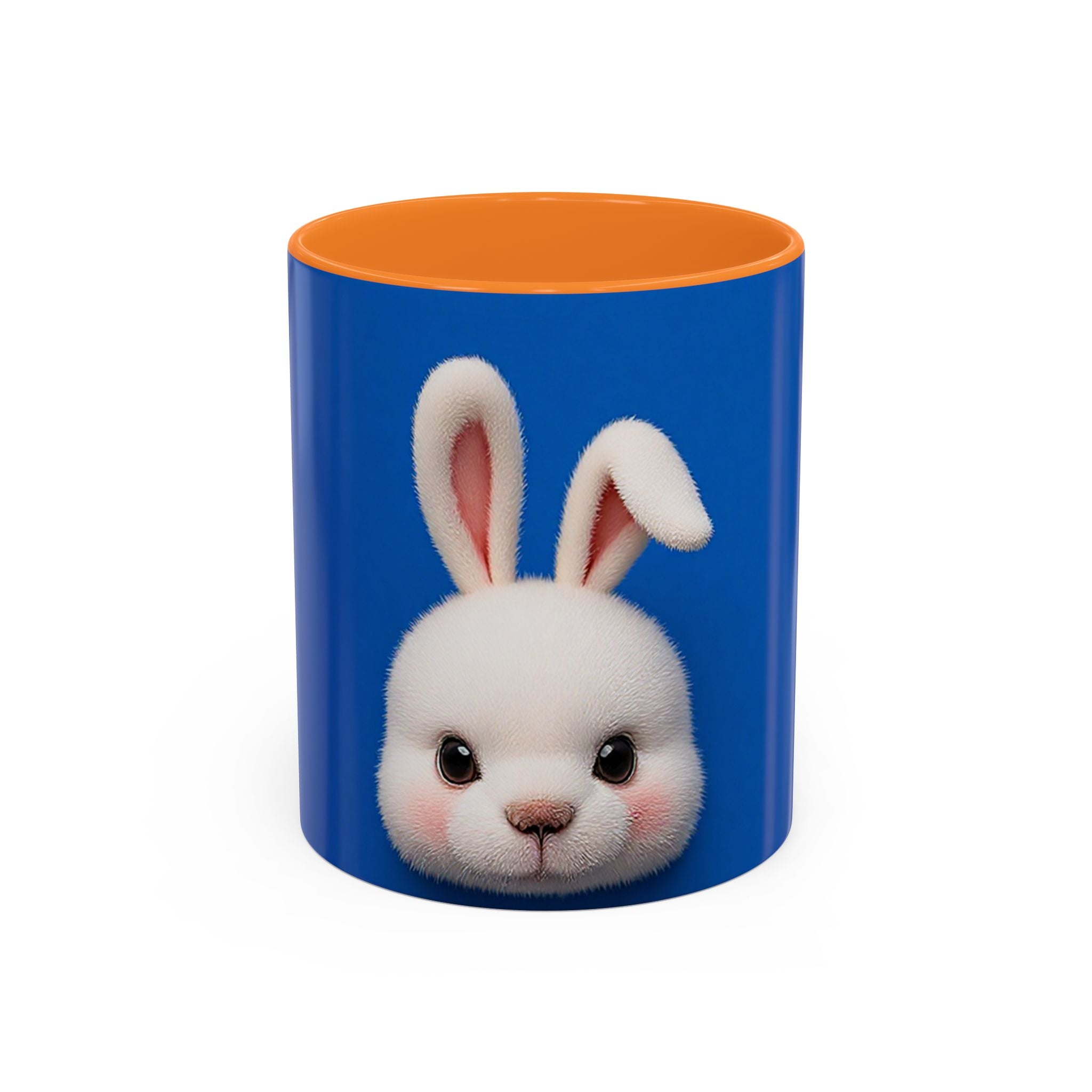 Blue Bunny Accent Mug – Cute Minimal Animal Art Cup