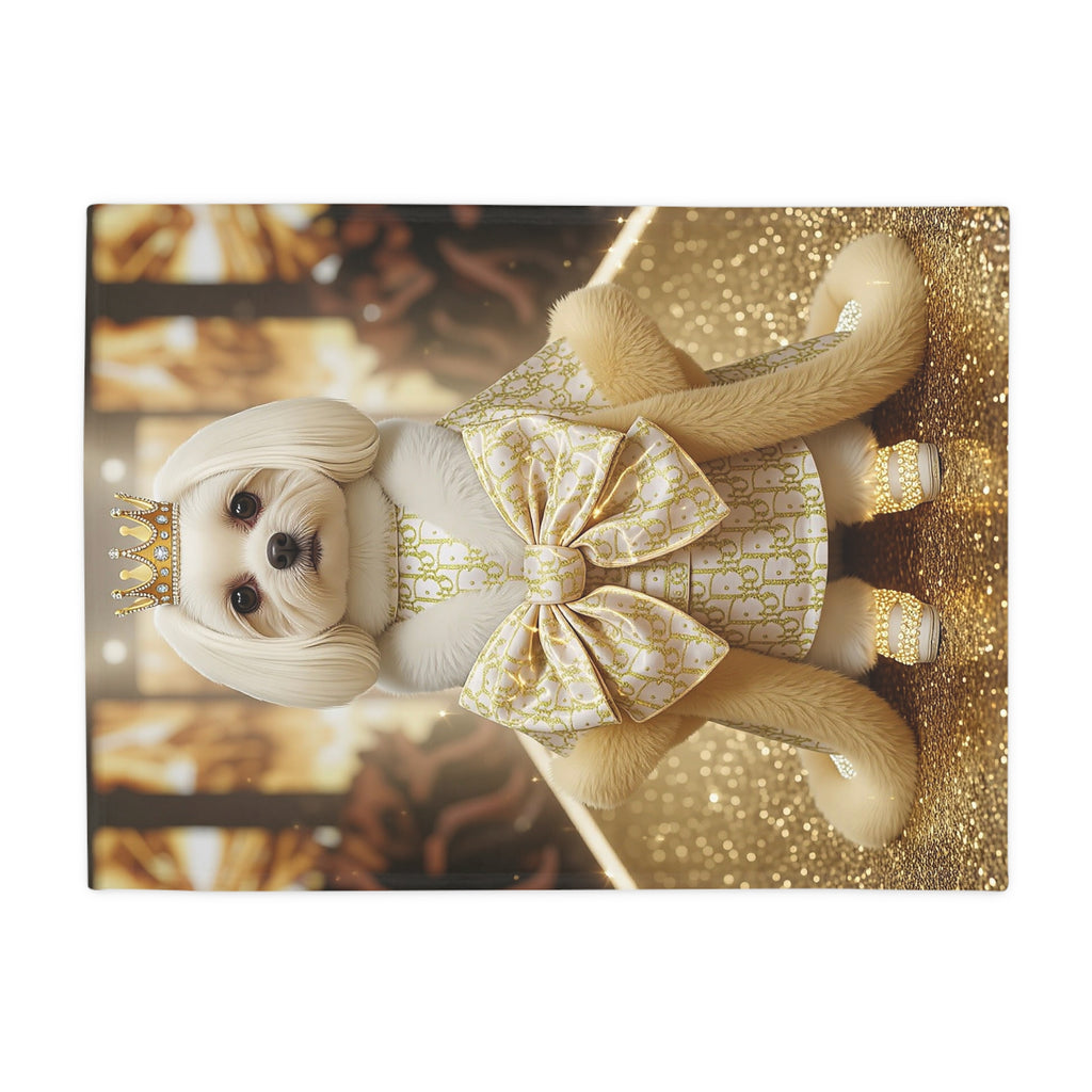 Luxury Royal Dog Blanket – Gold Princess Design