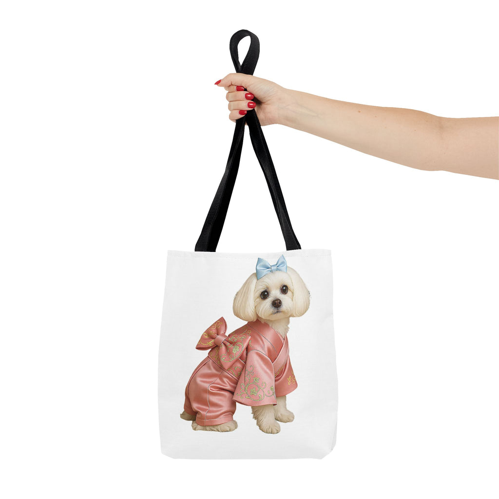 Korean Hanbok Dog Tote Bag – Pink Traditional Style