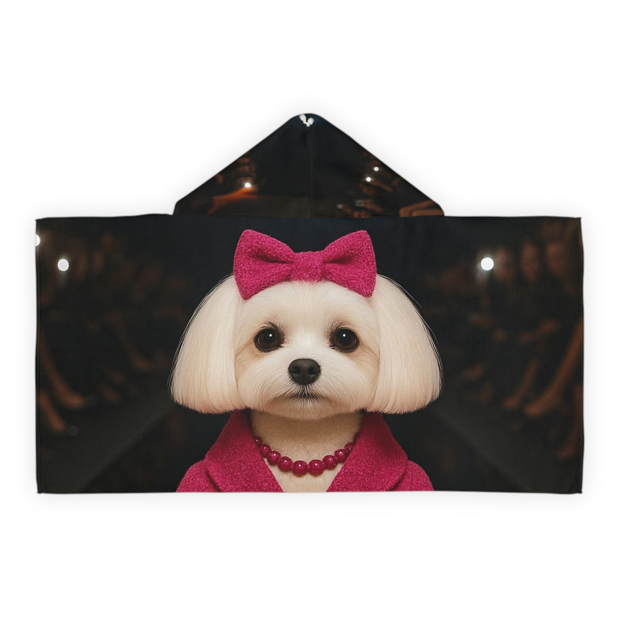 Kids Hooded Towel — Luxury Designer Dog Print Bath & Beach Towel