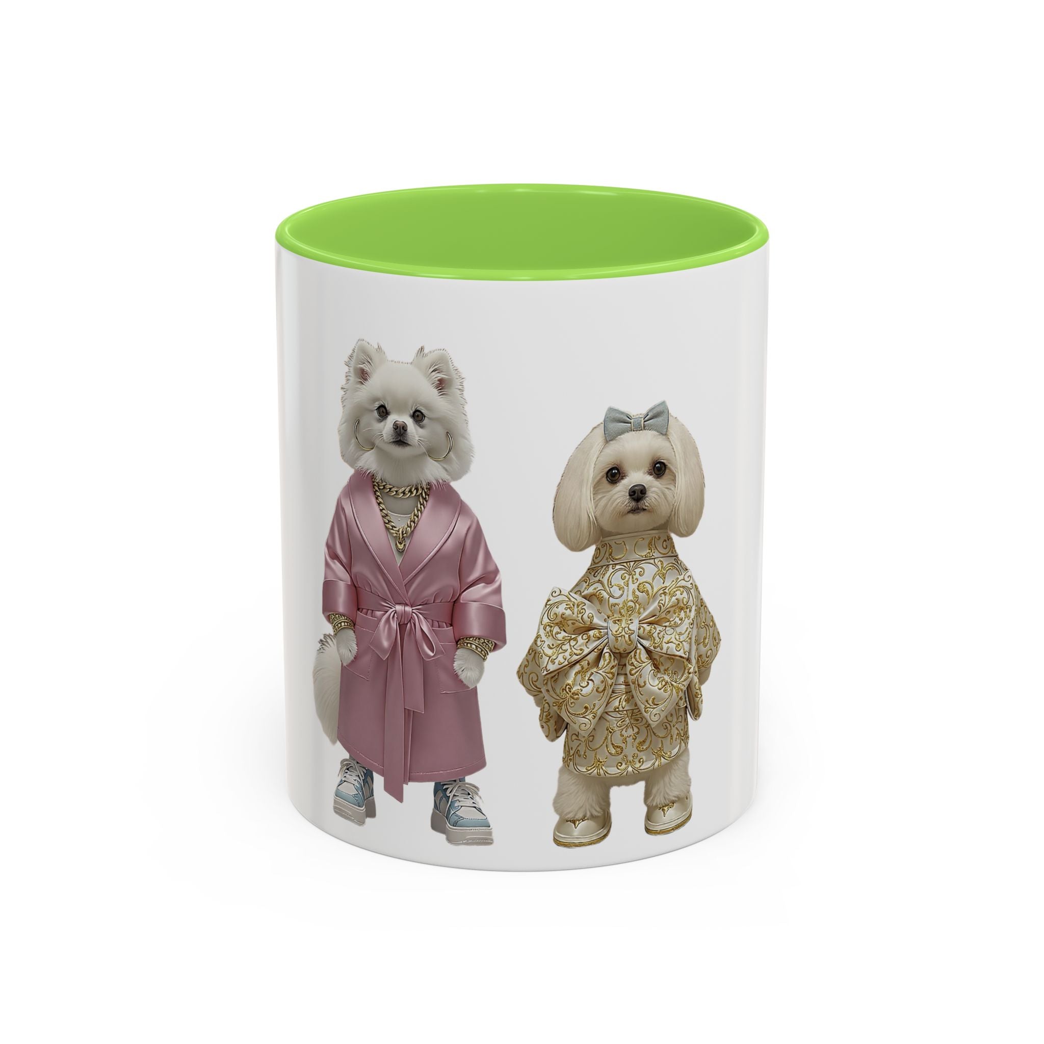 Fashionable Dogs Ceramic Mug — Stylish Designer-Dressed Dogs (11oz & 15oz)