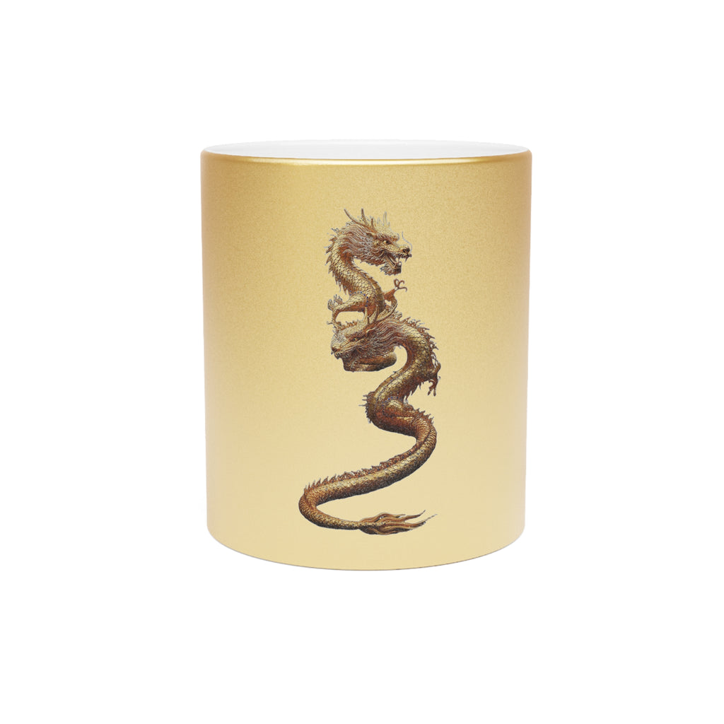 Golden Twin Dragon Mug — Balance, Power, and Fortune