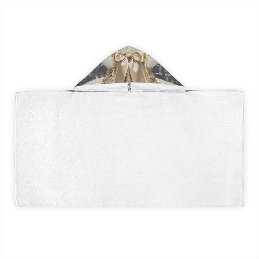 Royal Runway Hooded Towel — Golden Bow Puppy Plush Bath Wrap