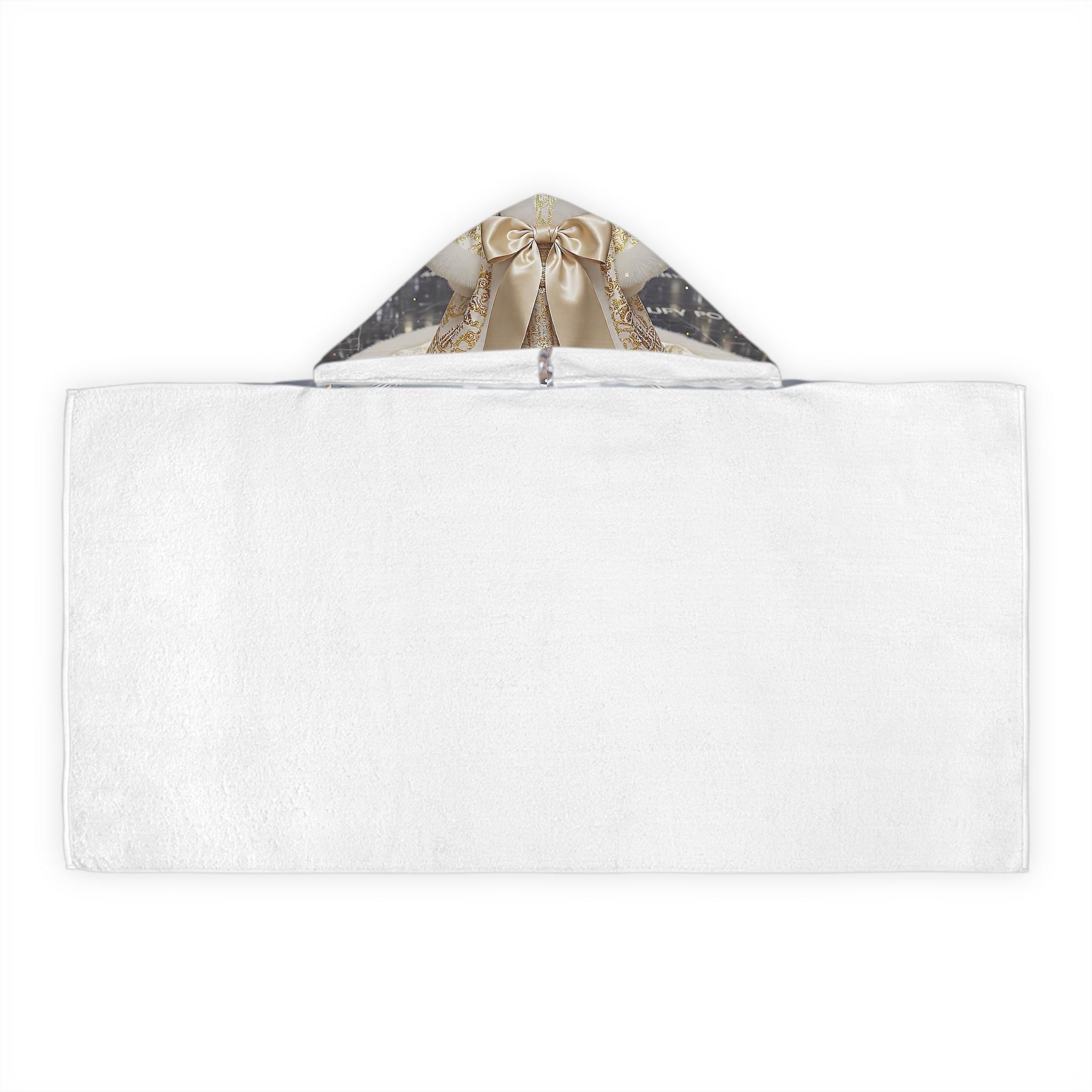 Royal Runway Hooded Towel — Golden Bow Puppy Plush Bath Wrap