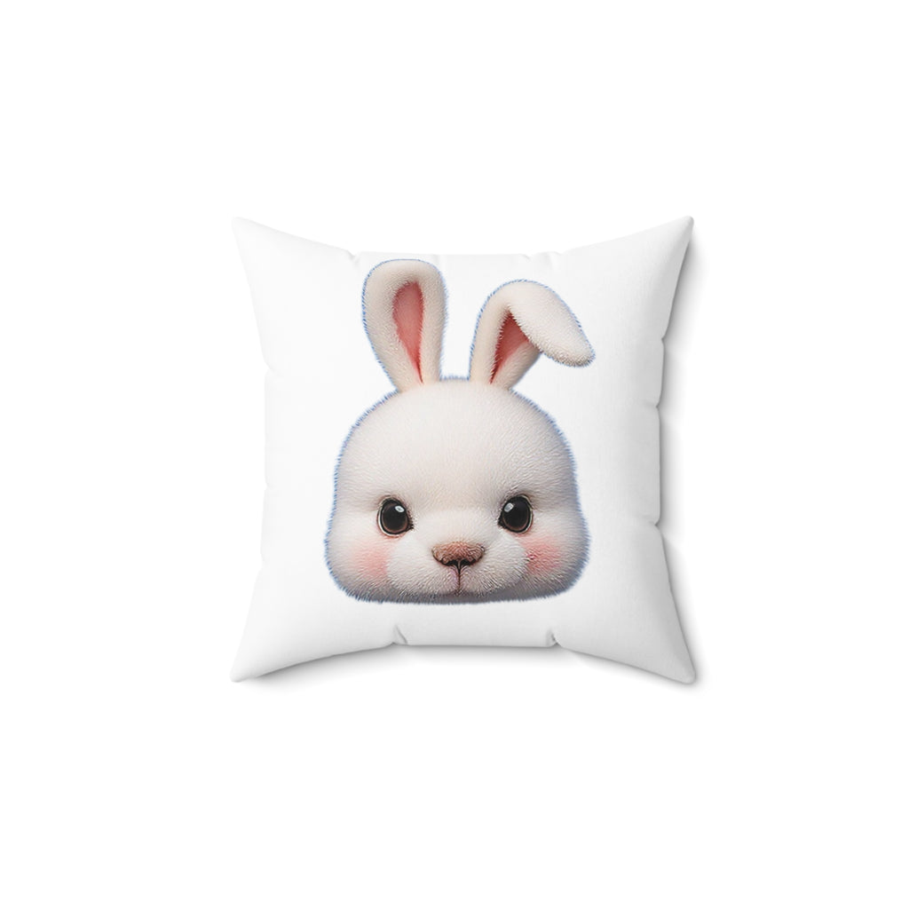 A Soft Bunny for Your Quiet Space Minimal Bunny Face Cushion