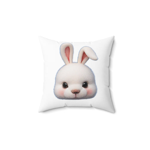 A Soft Bunny for Your Quiet Space Minimal Bunny Face Cushion