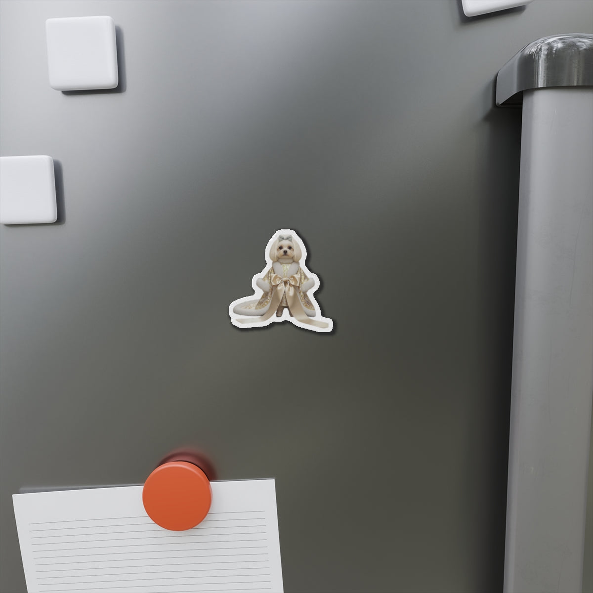 Regal Pup Love Sticker – Golden Ribbon Edition