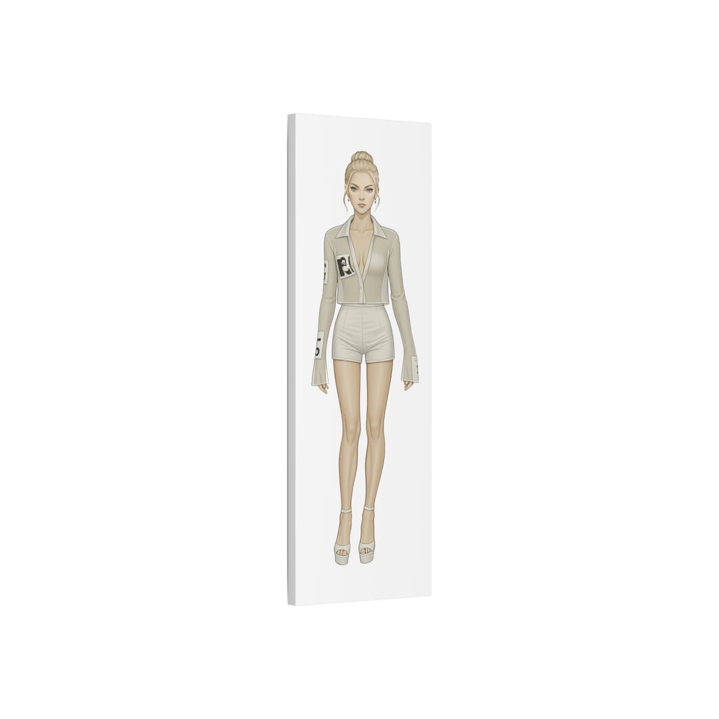Modern Fashion Illustration Wall Art – Minimal Vertical Poster (16×48)