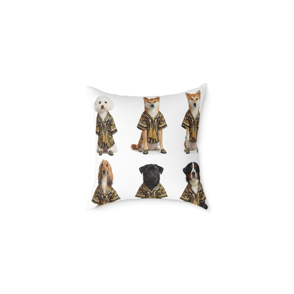 Dog Portrait Cushion – Gallery Style Decorative Pillow for Modern Home Decor