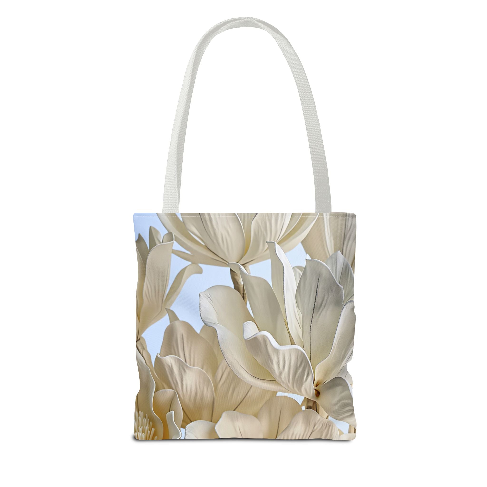 Colorful Grand Piano Art Tote Bag – Floral Background Statement Tote