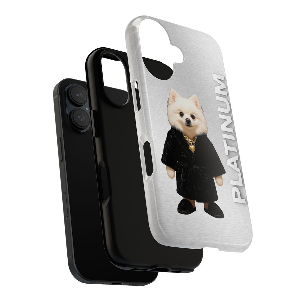 Platinum Dog iPhone Case | Luxury Silver Minimal Phone Case