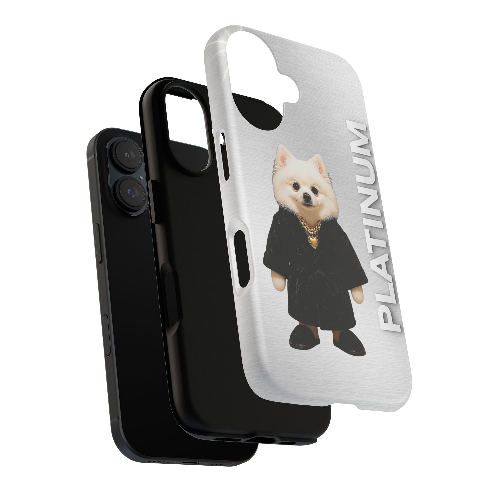 Platinum Dog iPhone Case | Luxury Silver Minimal Phone Case