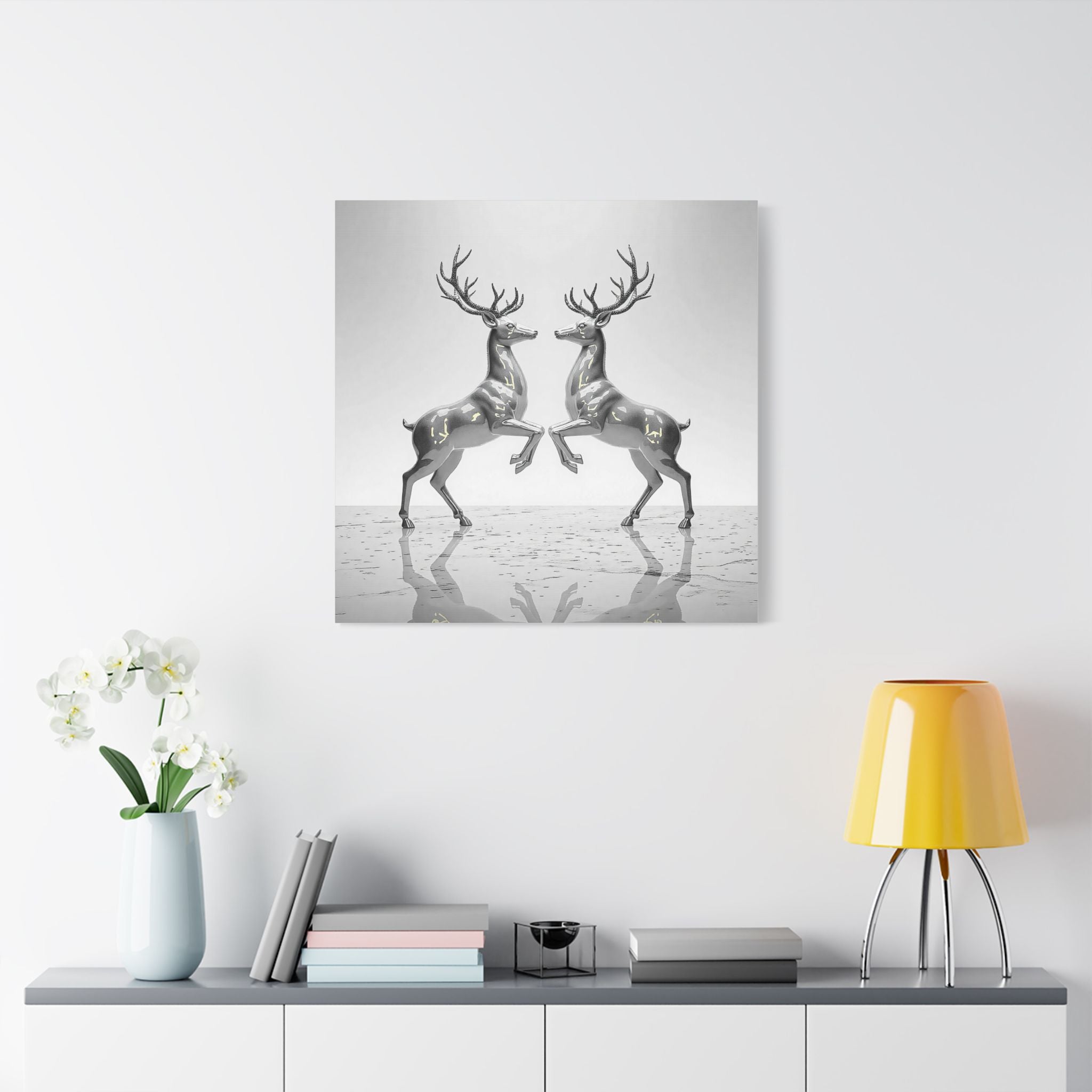 Twin Reindeer Canvas